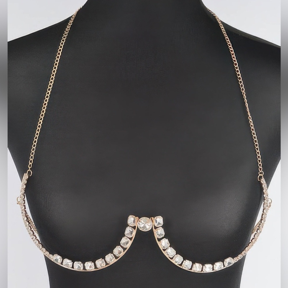 Rhinestone Bra Chain